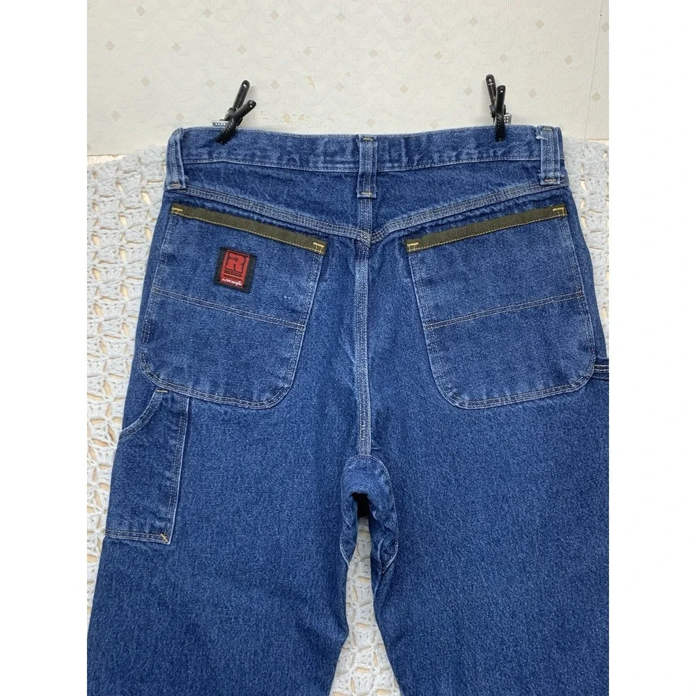Wrangler Riggs‎ Durashield Jeans Mens Carpenter 32x32 Fits 31x31 Blue Denim Work